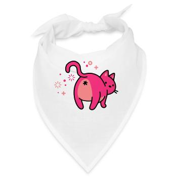 Katze Pups - Bandana - Weiß - Vorne