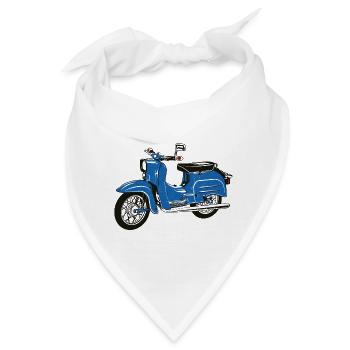 Simson Schwalbe blau - Bandana - Weiß - Vorne