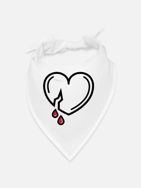 blutige Liebe - Bandana - Weiß