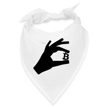 Bitcoin halten - Bandana - Weiß - Vorne