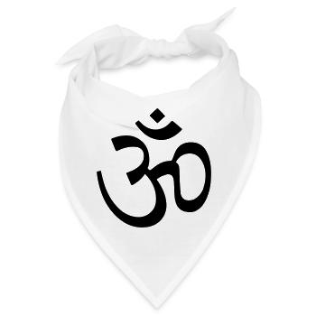 OM Symbol Heilige Silbe Hindu Buddhist Mantra Aum - Bandana - Weiß - Vorne