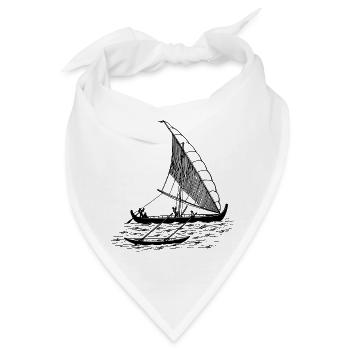 paddle boat sail boat ruderboot segelboot35 - Bandana - Weiß - Vorne
