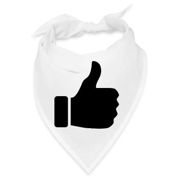 Daumen hoch - Bandana - Weiß - Vorne