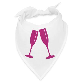 Sektglas - Bandana - Weiß - Vorne