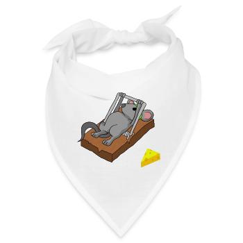 Mausefalle Maus Mouse Falle Mousetrap Mouse - Bandana - Weiß - Vorne