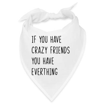 Bester Freund. Freunde. Zitate. Freund - Bandana - Weiß - Vorne