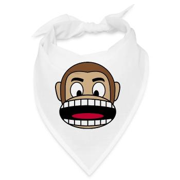 Affengesicht Geschenk - Bandana - Weiß - Vorne