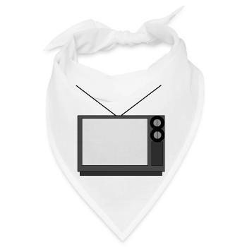 monitor television fernseher tv flatscreen compute - Bandana - Weiß - Vorne