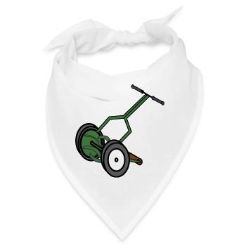 rasenmaeher lawn mower mowing machine4 - Bandana - Weiß - Vorne