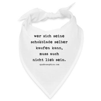 muss auch nicht lieb sein - Bandana - Weiß - Vorne