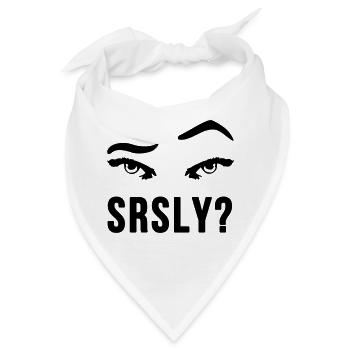Ernsthaft Seriously skeptisch Augenbrauen Geschenk - Bandana - Weiß - Vorne