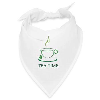 Teatime Tee Tee-Liebe Tee-Zeit - Bandana - Weiß - Vorne
