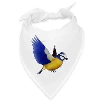 blaumeise,meise,vogel,tier - Bandana - Weiß - Vorne
