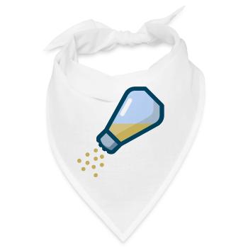 pepper salt pfeffer salz shaker streuer1 - Bandana - Weiß - Vorne