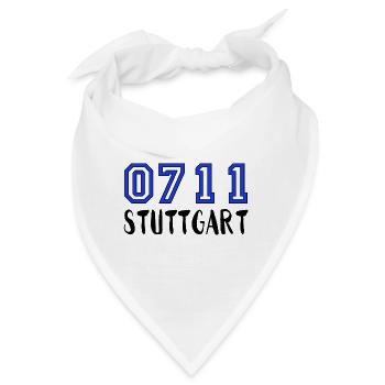 0711 Stuttgart Geschenkidee Stuggi Schwaben - Bandana - Weiß - Vorne