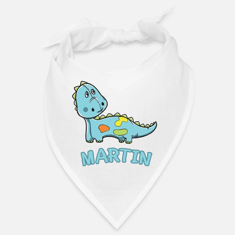 Dinosaurier lustig Kind Martin Geschenk Geburtstag - Bandana - Weiß
