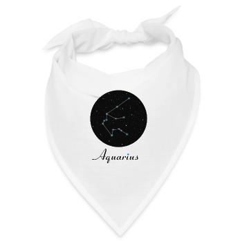Aquarius Wassermann - Bandana - Weiß - Vorne