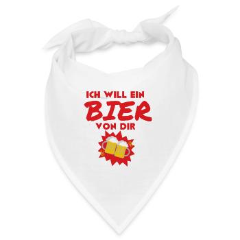 Bier aus Hopfen und Malz garantiert schönen Rausch - Bandana - Weiß - Vorne