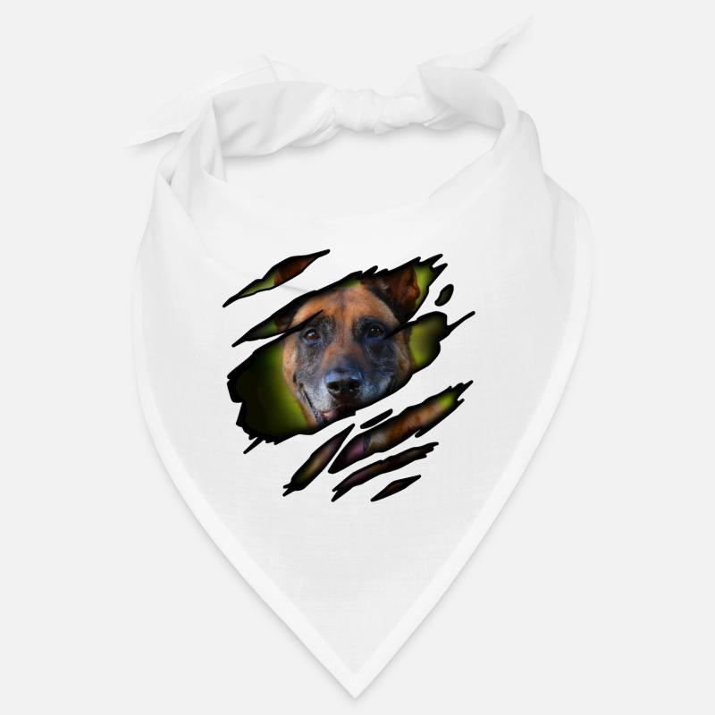 Malinois en moi - Bandana - blanc