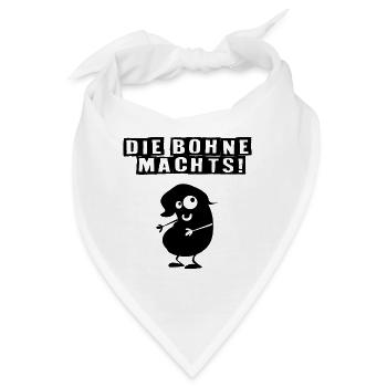 Die Bohne machts - Bandana - Weiß - Vorne