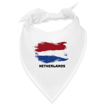 Niederlande Holland Flagge Fahne - Bandana - Weiß - Vorne