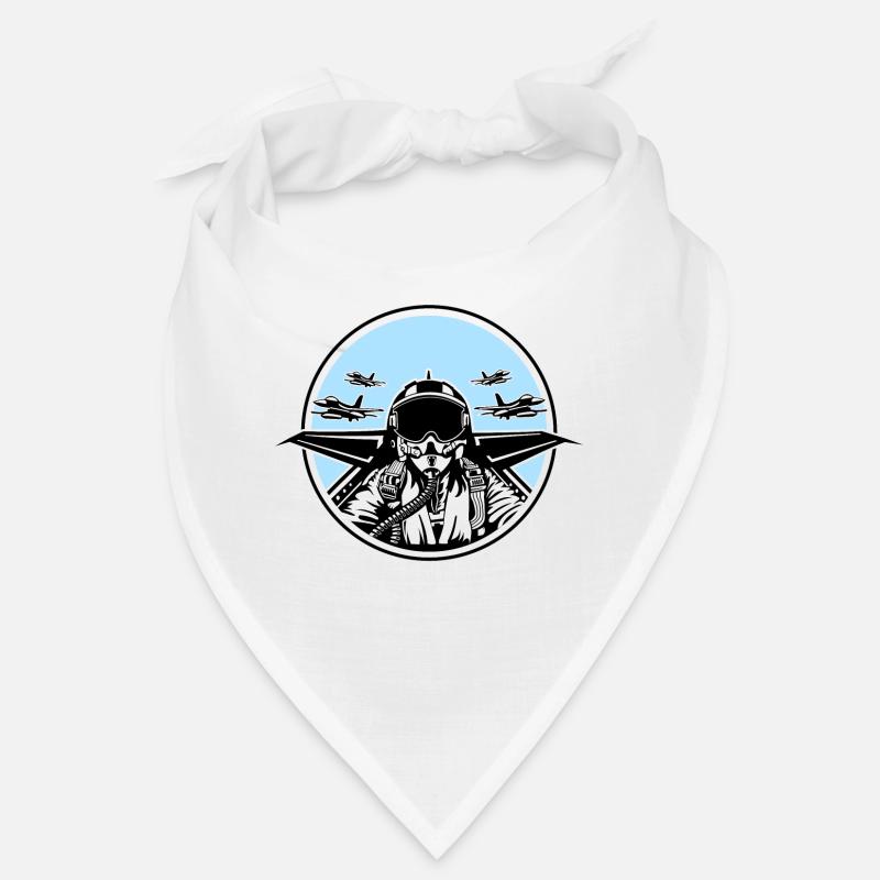Jet Pilot / Fighter Pilot 01_white Black Bandana