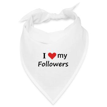 Ich Liebe meine Followers Instagram Internet Tweet - Bandana - Weiß - Vorne