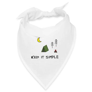 Simple Zelt bunt - Bandana - Weiß - Vorne