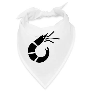 Garnele - Krabbe - Shrimp -Fischerei - Bandana - Weiß - Vorne