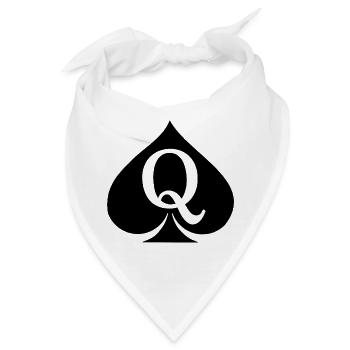 Queen of Spades - Bandana - Weiß - Vorne