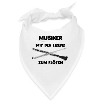 Die Flöten Lizenz haben Flötenspieler im Orchester - Bandana - Weiß - Vorne