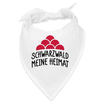 Schwarzwald meine Heimat - Bandana - Weiß - Vorne