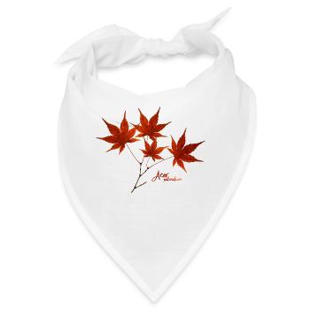 Ahorn im Herbst, rote Ahornblätter ~ Herbaria - Bandana - Weiß - Vorne