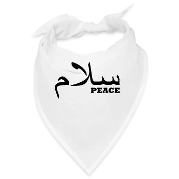 Salam / Frieden / Hallo - Bandana - Weiß - Vorne