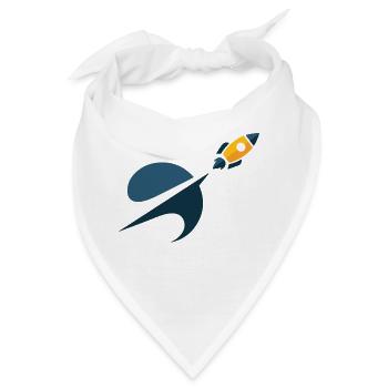 Rakete im Weltall - Bandana - Weiß - Vorne