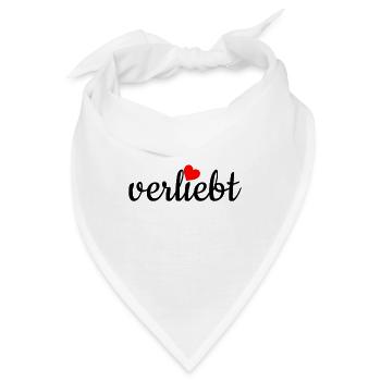verliebt - Bandana - Weiß - Vorne
