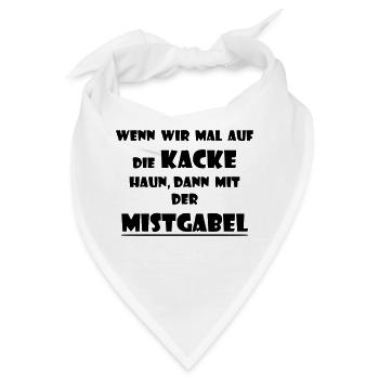 Pferde Spruch Stall reiten - Bandana - Weiß - Vorne