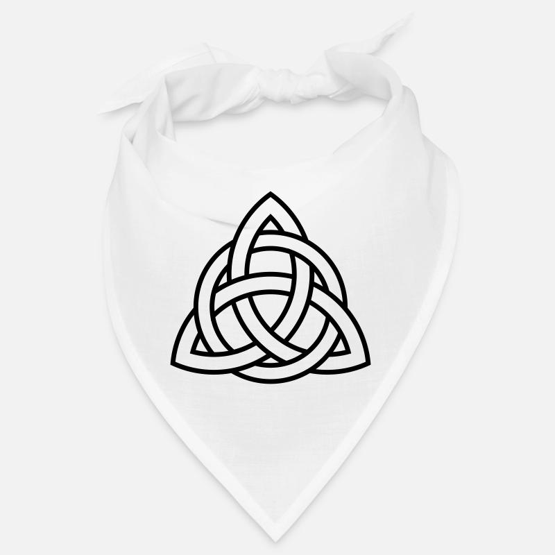 Keltisches Triqueta oder Triquetra-Symbol WEISS Bandana