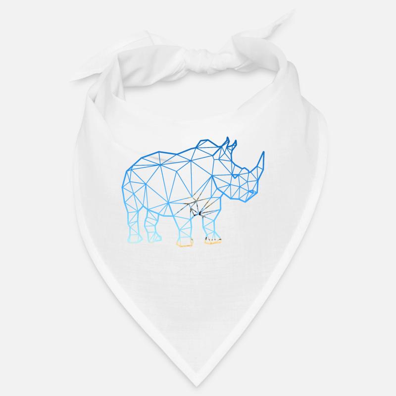 Rhinozeros im Polygon Stil Bandana