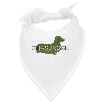 Grasdaggl typisch schwäbisches Schempfword - Bandana - Weiß - Vorne