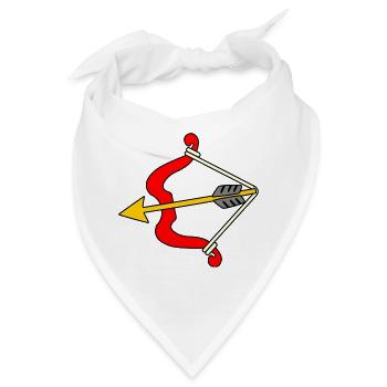 Pfeil und Bogen - Bandana - Weiß - Vorne
