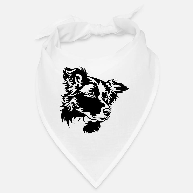 Border Collie Kopf Bandana