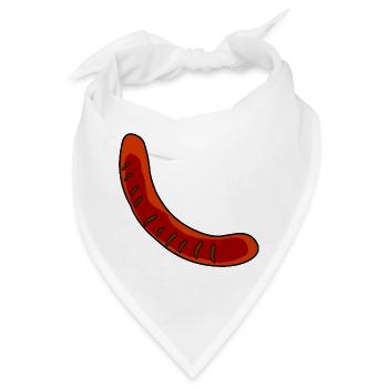 Wurst oder Bratwurst - Bandana - Weiß - Vorne