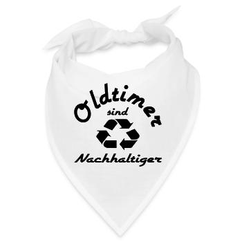 Oldtimer sind Nachhaltiger - Bandana - Weiß - Vorne