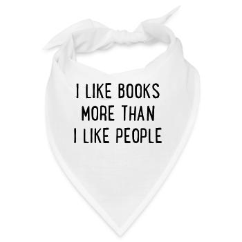 Bücher - Bandana - Weiß - Vorne