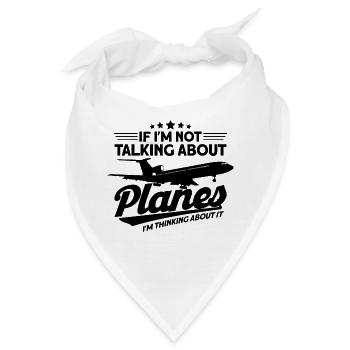 Flugzeug Pilot Flugzeuge Flugzeug Landung Geschenk - Bandana - Weiß - Vorne