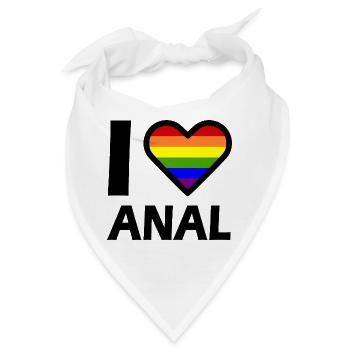 I love - Bandana - Weiß - Vorne
