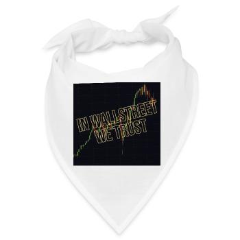 Wallstreet We Trust Finanzmotiv - Bandana - Weiß - Vorne