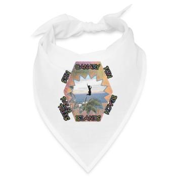 Kanaren mit eigener Note - sonnigen Spaß am Strand - Bandana - Weiß - Vorne