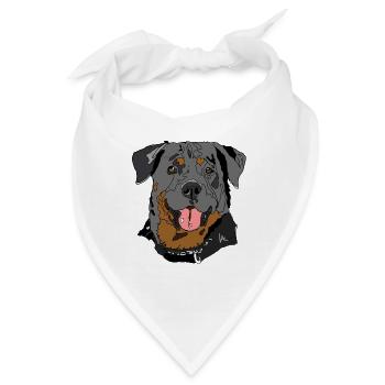 Rottweiler - Bandana - Weiß - Vorne